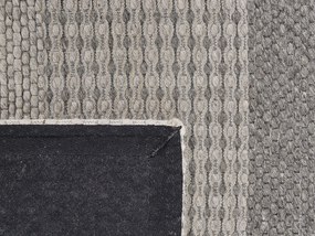 Tapete em lã azul e cinzenta 140 x 200 cm AKKAYA Beliani