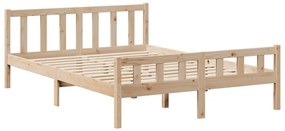 Cama com estante sem colchão 160x200 cm pinho maciço