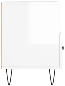 Móvel de TV 80x36x50 cm derivados de madeira branco brilhante