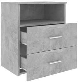 Mesas de cabeceira 2 pcs 50x32x60 cm cinzento-cimento