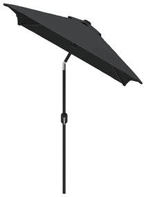Guarda-sol de exterior com poste de metal 300x200 cm antracite