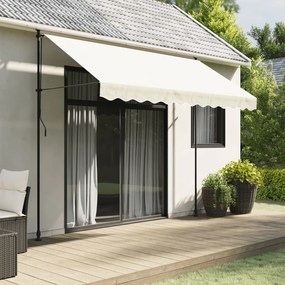 vidaXL Tecido substituição para sanefa de toldo 3 m riscas creme