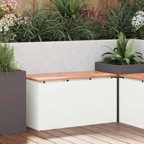 vidaXL Banco de jardim Branco 80 x 40 x 43 cm Aço