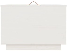 Caixas de arrumação com tampas 3 pcs pinho maciço branco