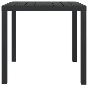 3 pcs conjunto de jantar p/ jardim c/ almofadões vime PE preto