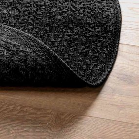 Tapete ZIZUR antracite Ø 200 cm aspeto juta interior exterior