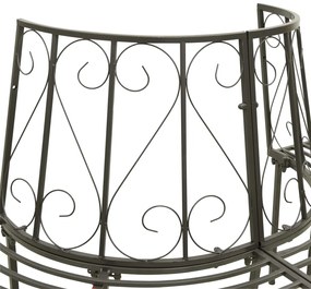 Banco de jardim para árvore semicircular 160 cm aço