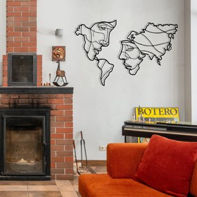 Acessório Decorativo de Parede Suret Two – Preto – 100 x 64 cm