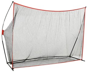 vidaXL Rede de impacto de golfe 356x92,5x215 cm metal