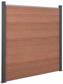Conjunto de painéis de vedação 872x186 cm WPC castanho