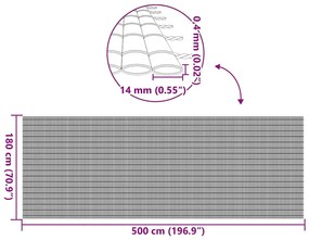 Cerca de jardim dupla face branco 1,8x5 m PVC