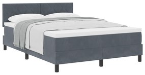 Cama com Estrutura Box Spring e Colchão vidaXL Cinza Escuro 160x200 cm