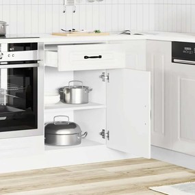 Armário de cozinha baixo Kalmar branco alto brilho