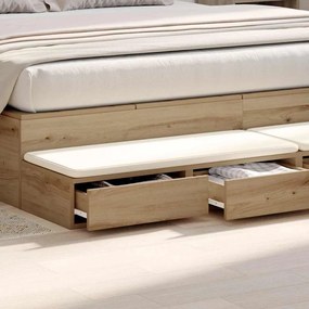 Gavetas de Cama Carvalho Artesanal 200x36,5x16,5 cm Madeira Engenheira