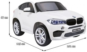 Carro elétrico para Crianças 12V 2 Lugares BMW X6 XXL Branco