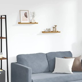 vidaXL Prateleira de Parede com prateleira 2 pcs Bege 40 x 9 x 3 cm