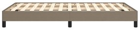 Estrutura de cama sem colchão 120x190cm tecido cinzento