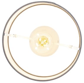 Luminária de teto moderna com sombra cinza escuro 25 cm - Combi Clássico / Antigo