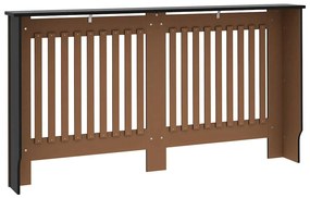 Cobertura de radiador 152x19x81,5 cm MDF preto