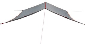 Lona de campismo 360x294 cm impermeável cinzento e laranja