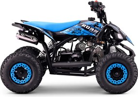 Mini moto 4 gasolina para crianças de gasolina 110cc Roan Ratte R6 R-N-1,C/ marcha-atrás e limitador velocidade Azul