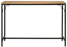 Mesa jantar 110x55x75 cm madeira mangueira maciça áspera/ferro