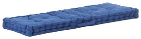 Almofadão p/ móveis de paletes algodão 120x40x7 cm azul-claro