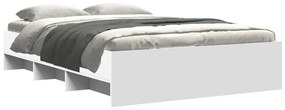Estrutura de cama 140x200 cm derivados de madeira branco