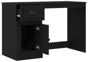 Escrivaninha com Armazenamento Carvalho Negro 50x115x75 cm Madeira eng