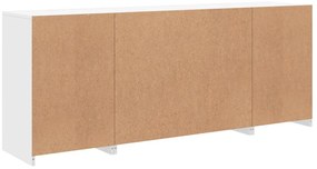 Aparador com luzes LED 163x37x67 cm branco