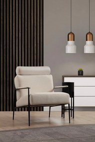 Cadeira Wing Toscana – Branco Camel – 75x80x90 cm