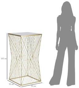 MESA DE APOIO 50X50X100 CM DOURADO