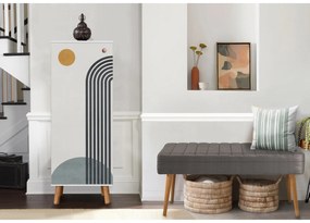Conjunto de Mobiliário de Entrada Vegas – Branco/Cinzento – Sapateira