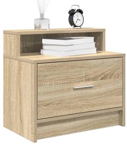 Mesas de cabeceira com gaveta 2 pcs 51x31x47 cm carvalho sonoma
