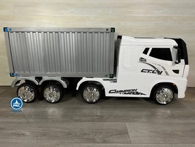 Carro eletrico crianças Camião Elétrico Infantil com Reboque 12V 2.4G Branco