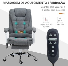 Vinsetto Cadeira de Massagem com 6 Pontos de Massagem Cadeira de Escri