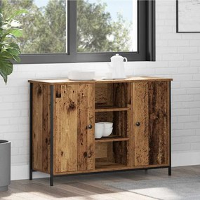 Buffet VidaXL de Madeira Antiga 100x35x70 cm em Madeira Ingeneriada e