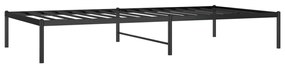 Estrutura de cama 100x200 cm metal preto