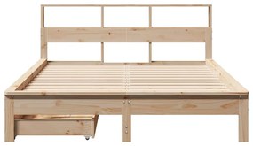 Cama com estante sem colchão 160x200 cm pinho maciço
