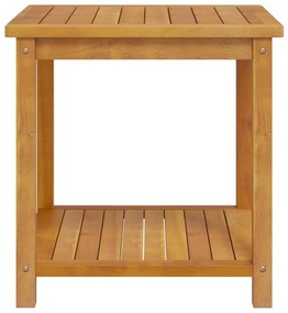 Mesa lateral em madeira de acácia maciça 45x45x45 cm