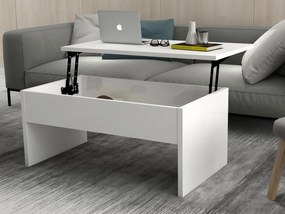 Mesa de Centro Akilli – Branco – 90x45x52 cm | Tribo Home