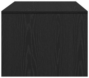 Mesa de Café Preta de Carvalho 102x55x43,5 cm Feita de Madeira Engenhe