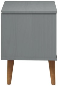 Mesa de cabeceira MOLDE 40x35x48 cm pinho maciço cinza