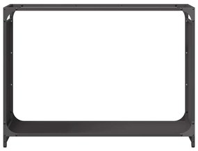 Suporte para lenha 90x28x65 cm aço laminado a frio preto