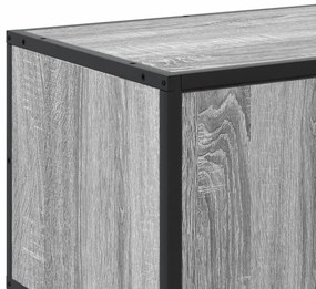 Móvel p/ TV 100x35x41cm derivados madeira/metal cinzento sonoma