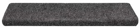 Tapetes de escada autoadesivos 30 pcs 65x21x4 cm cinzento