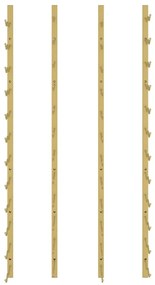 Garrafeira de parede para 24 garrafas 2 pcs ferro dourado