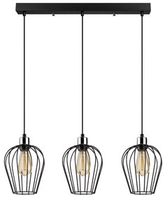 Candeeiro Chandelier Tel – Preto – 70 x 20 cm