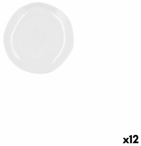 Prato para Sobremesas Ariane Earth Cerâmica Branco 16 cm (12 Unidades)