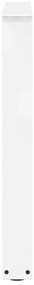 Pernas para mesa de jantar em V, 2 peças, branco, 60x(72-73,3) cm, aço